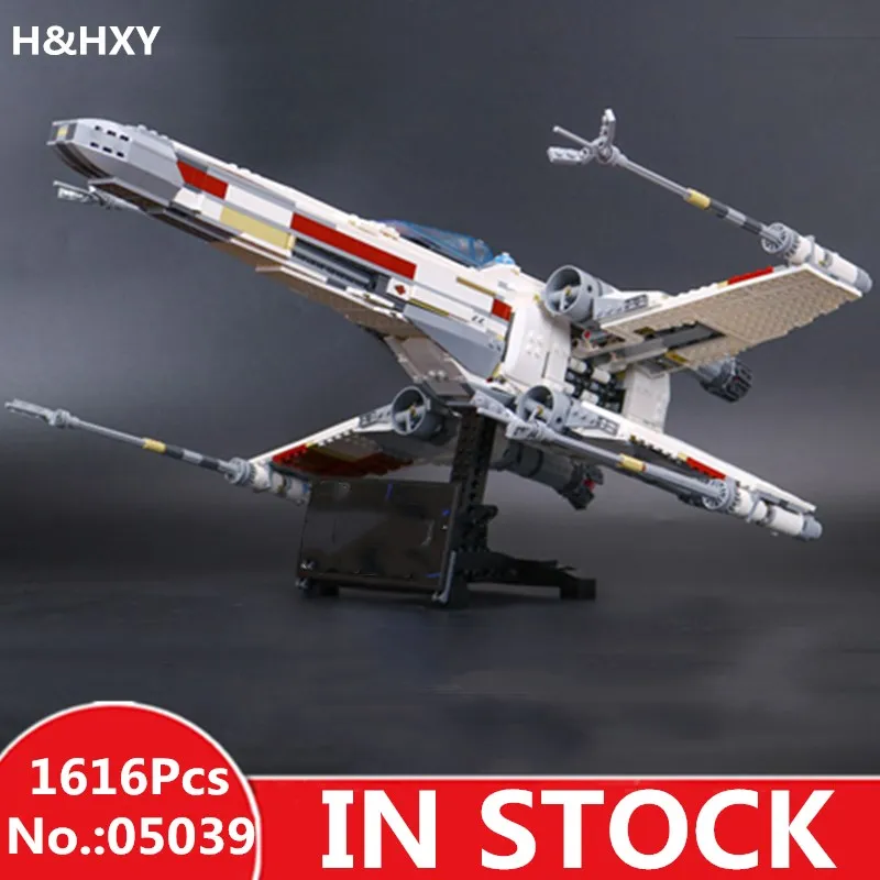 

H&HXY 05039 1586 Star Plan Red Five X Toys wing wars 10240 fighter Model Building Blocks Bricks Kits Educational Gifts
