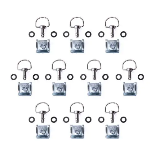 

10Sets Motorcycle 17mm Quick Release D-RING 1/4 Turn Race Fairing Fasteners