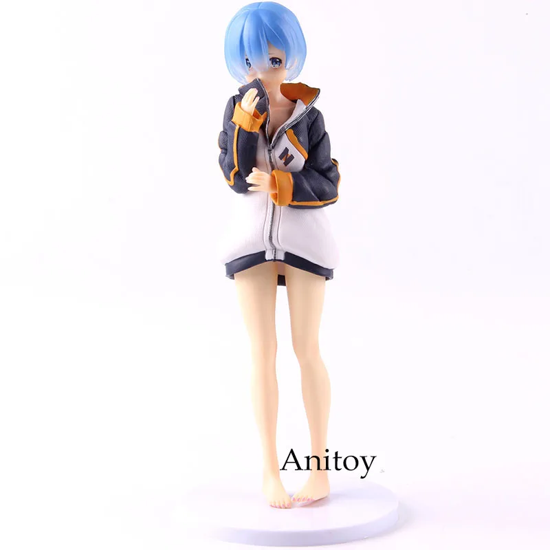 Re: zero Аниме Фигурка Кара хаджимеру Isekai Seikatsu Rem casual Ver. ПВХ Rem фигурка Коллекционная модель игрушки - Цвет: without retail box