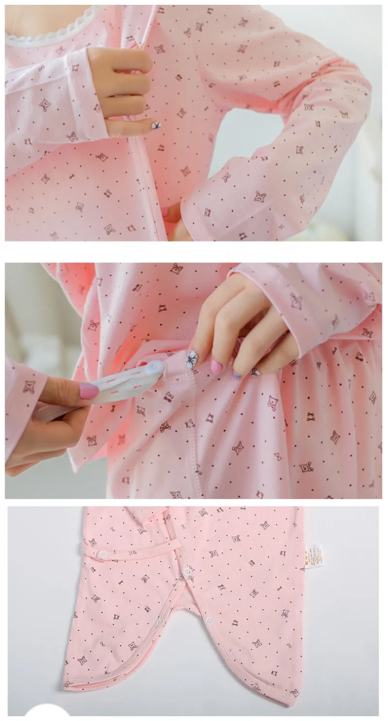 Autumn Family Matching Outfits Maternity Breastfeed T Shirt Pants Infant Rompers Set Cotton Mother Baby Sleep Wear Pajamas Sets (7)
