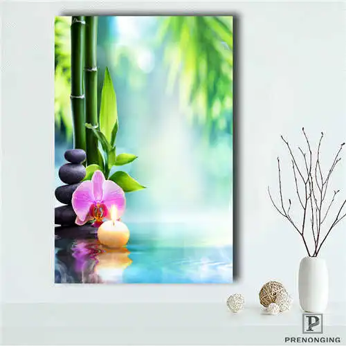 

Custom AOrchid-Bamboo-Zen-Rocks (1) Poster Print Cloth Fabric Wall Poster Print Silk Fabric Room Decor Poster#181018-4-145