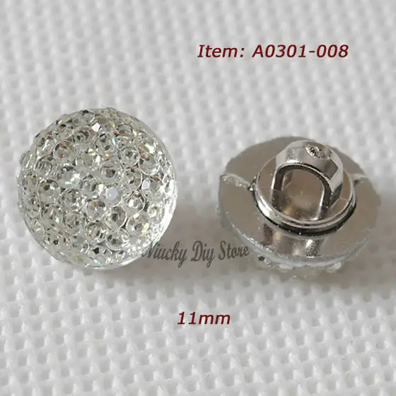 11mm Crystal acrylic diamond shirt buttons cardigan/sweater buttonsin