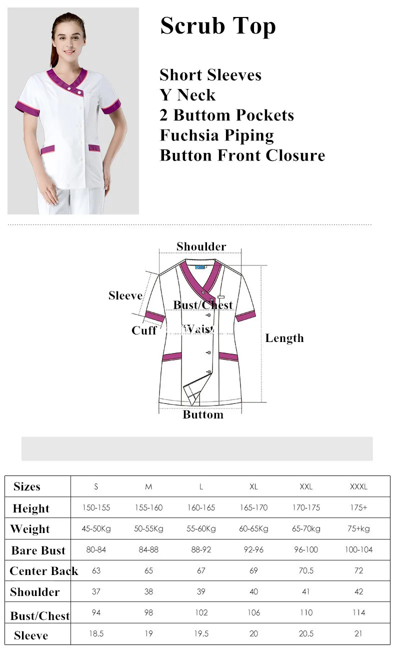 XXXL скраб-Топ для женщин Зимняя медицинская одежда пальто Y шеи с длинным рукавом оснастки спереди косметичка Туника медсестры Топ новое поступление