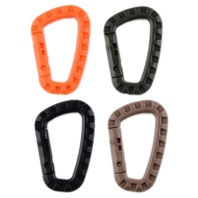 Pack of 10 Lightweight Durable Heavy Duty D-Shaped D-ring Carabiner for Outdoor 