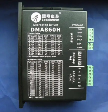 

2-phase stepper driver MA860-DSP design working 24V-80VDC or VAC16-70VAC output 6 A current work with NEMA 34 motor
