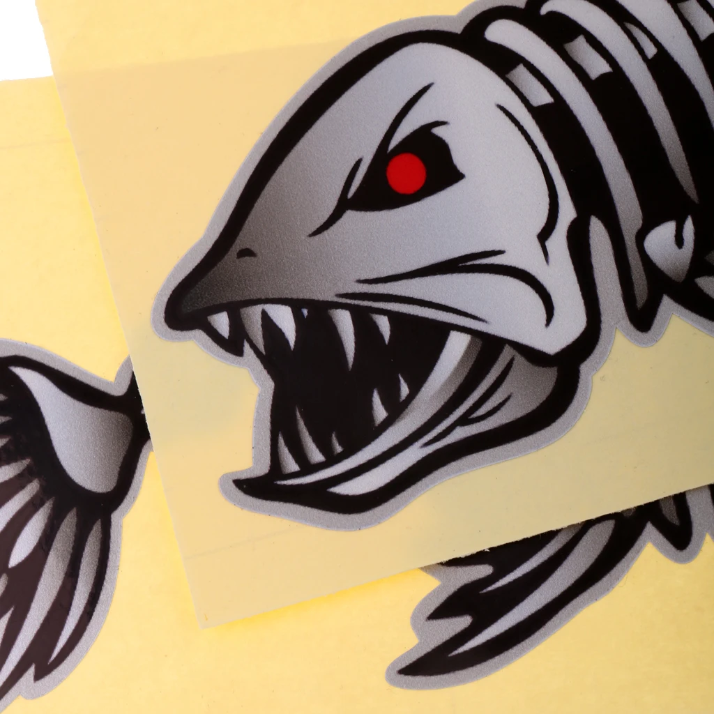 

Skeleton Fish Bones Decal Sticker Car Window Decoration Pack of 2 Waterproof Self Adhesive Skeleton Fish Boat Stickers
