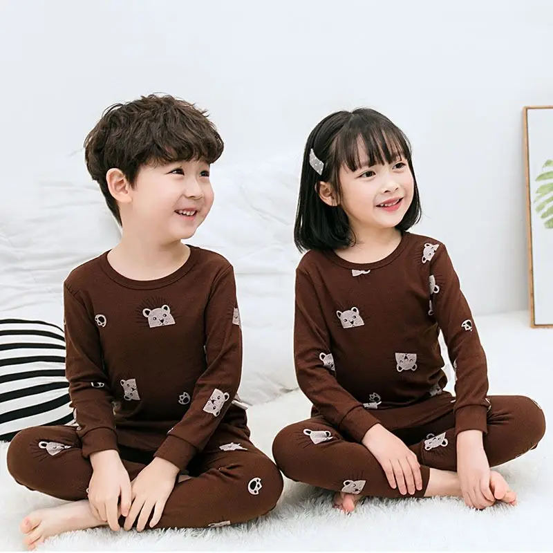 

Winter Children's Clothing Christmas Pajamas Set For Kids Boys Cartoon Cotton Pyjamas Girls Babys Cartoon Pijamas Suit