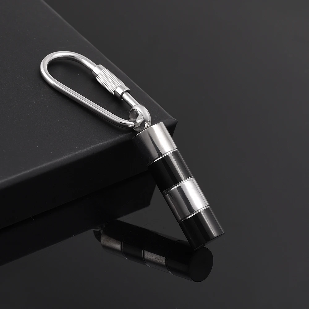 

Tube Shape Keepsake Key Chain Mini Cremation Jewelry For Ashes Stainless Steel Funeral Memorial Key Ring Urn Ashes Locket