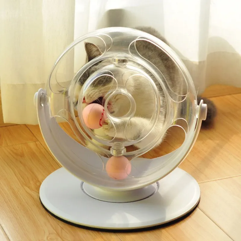 

360u00b0 space rotating rotating disk cat scratching ball track funny cat educational toys Cat toy pet space ring