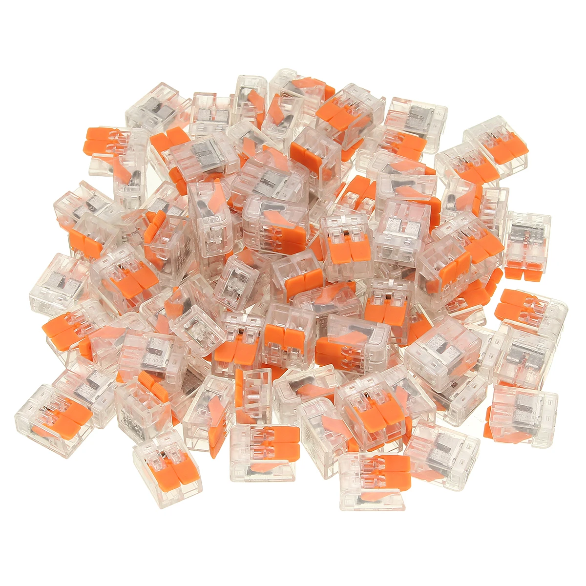 

Terminal Block 100 Pcs Connector Cable Clamp 2 Conductor Compact Connectors New And High Quality