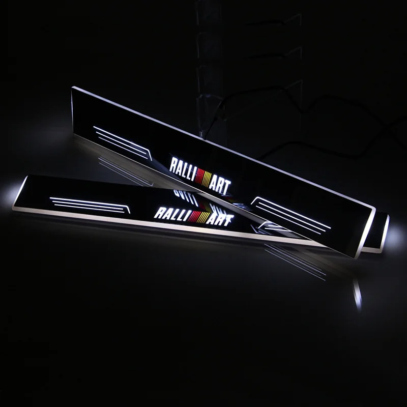  SNCN Trim Pedal LED Car Light Door Sill Scuff Plate Pathway Dynamic Streamer Welcome Lamp For Mitsu - 32874478537