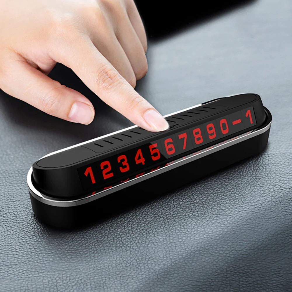 

Luminous Car Temporary Parking Card Air Freshener Hidden Phone Number Sticker Automobiles Stop Parking Sign Notice Number Plate