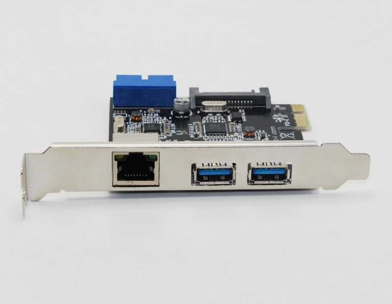 Адаптер Ethernet с 3 портами USB 0 Мбит/с PCI E на RJ45|Сетевые карты| |
