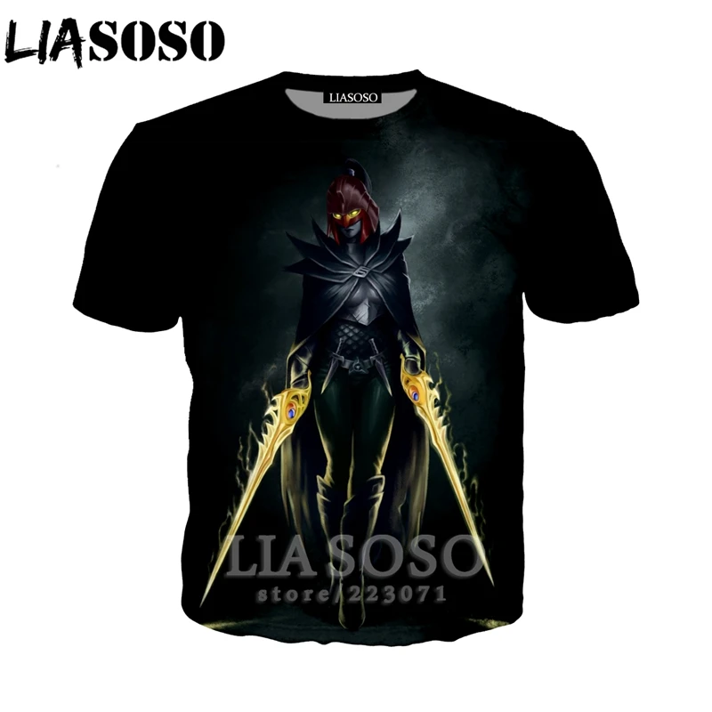  LIASOSO New Fashion Sweatshirt 3D Print Men Women Video Game Dota 2 T-Shirt Casual Unisex Short Sle