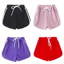 Детские шорты для детей 3-9 лет; летние спортивные шорты для девочек; брюки унисекс; Детские повседневные хлопковые льняные короткие брюки ярких цветов; брюки