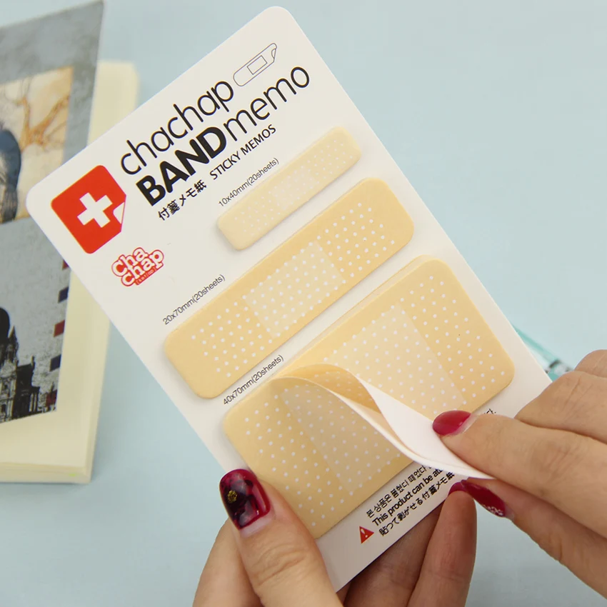 

1 PC Creative Band Aid Type Sticky Notes Notepad Notes N Times Memo Pad Message Sticker Notepad Guest Article