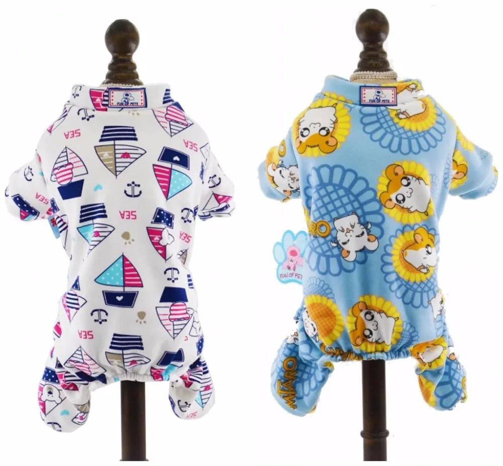 

Clothing for Dogs Teddy Dog Pajamas Jumpsuit Pet Pjs Home Wear Dog Pyjamas Pet Clothes XS S M L XL Wholesale Retails