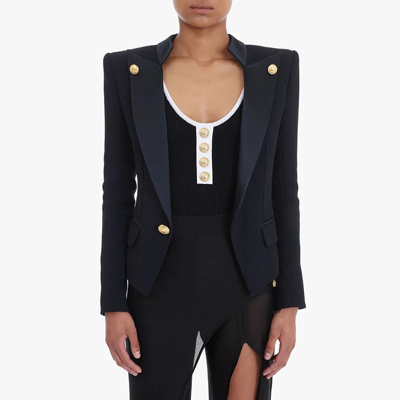 

Elegant Blazer Feminino 2019 High Quality Runway Designer Women Coat Female Outerwear Jacket NPB009S