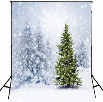

Winter Snow Tree photo studio background Vinyl cloth High quality Computer printed christmas photo backdrop