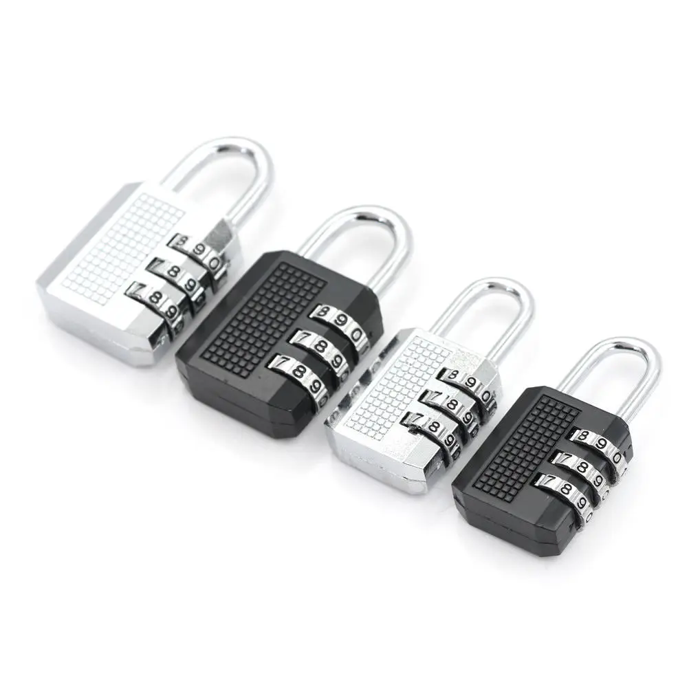 

1* Resettable Travel Luggage Suitcase Code Lock Padlock 3 Digit Combination 26x11x54mm/32x13x60mm