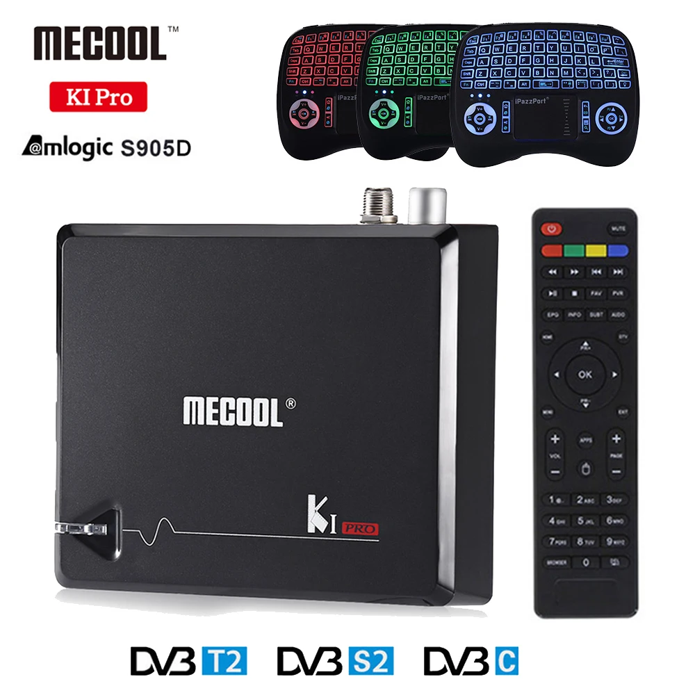 

2019 Smart TV Box Mecool KI PRO 2GB/16GB DVB-T2 DVB-S2 DVB-C Android 7.1 TV Box Amlogic S905D Dual WIFI 2.4G/5G 4K Set Top Box