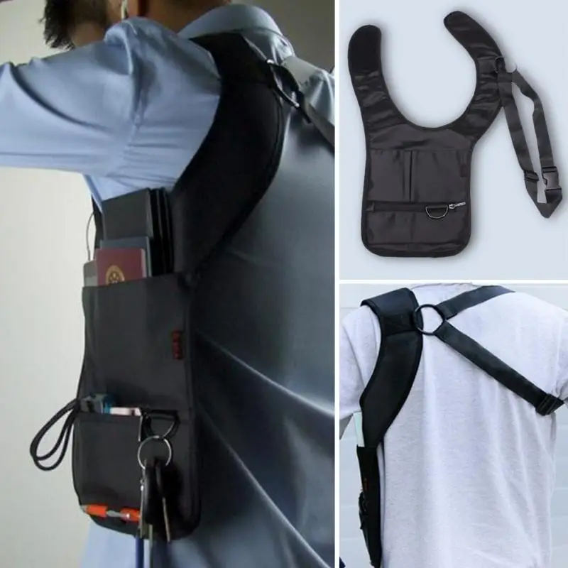 

Anti Theft Storage bag Hidden Underarm Shoulder Bag Inspector Holster tablet Card Case Wallet men Agent package