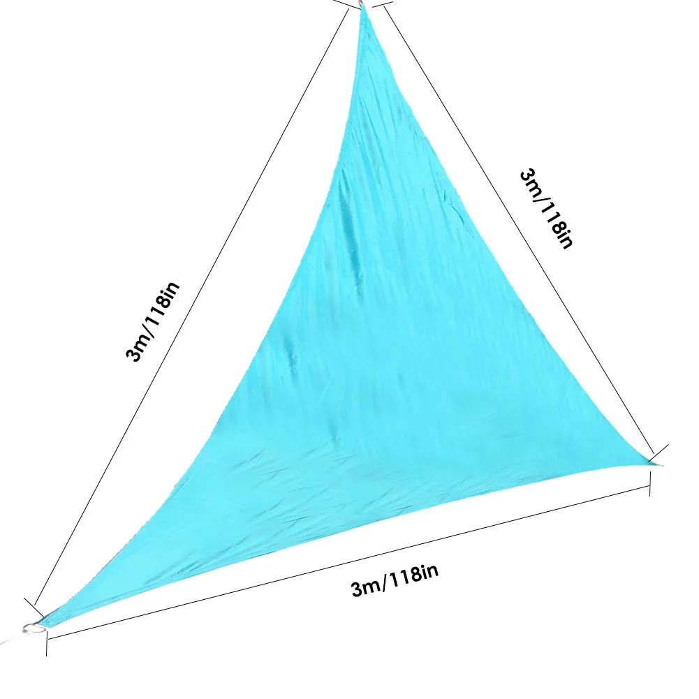 3x3x3 м УФ водонепроницаемый треугольники Защита от солнца наружный навес парус материал Защита окружающей среды безвкусный затенение парус Spinnaker