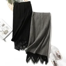 2019 new autumn and winter pleated skirt pure color lace long skirt autumn and winter women's straight skirt commuter and skirt girls pleated skirt 2018 new autumn and winter new children s big children s pleated half length skirt