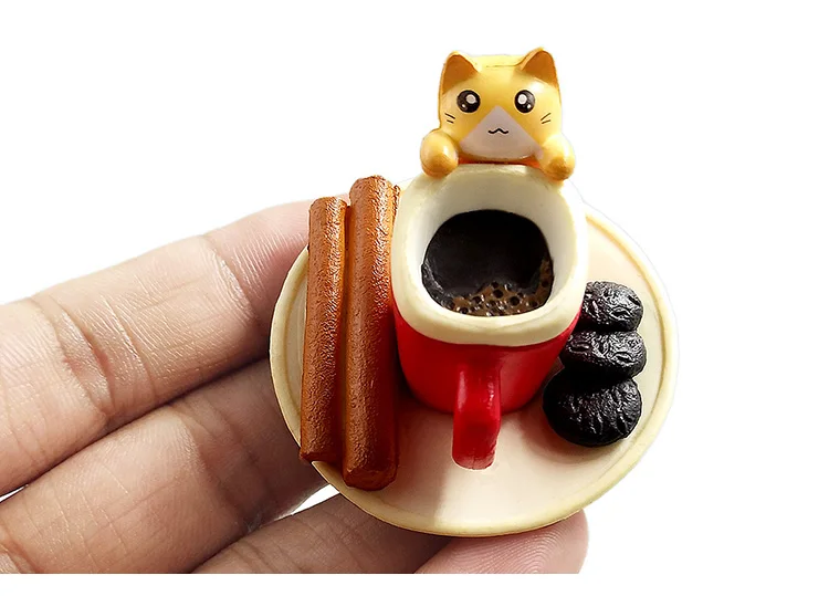 Kawaii десерт кошка животное модель домашний декор миниатюрное украшение для сада в виде Феи аксессуары современная фигурка ПВХ ремесло бонсай игрушки