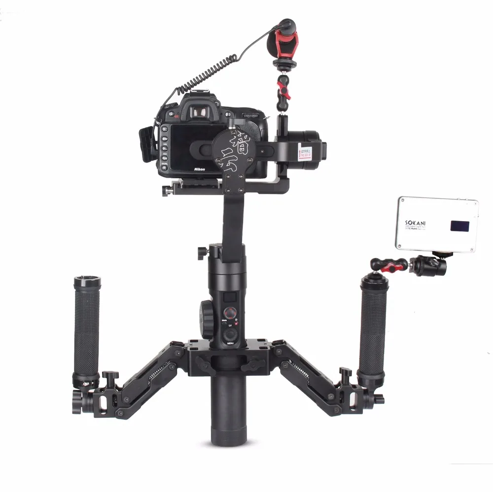 

EACHSHOT 5-axis Spring dual handle grip gimbal hold Arm for ZHIYUN Crane 2 DJI Ronin S MOZA feiyu OSMO mobile 2 3 axis gimbal