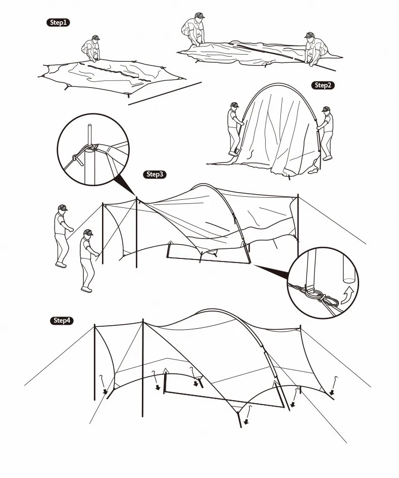 Naturehike Cloud Dome, серия, открытый тент для кемпинга, солнцезащитный козырек, большое пространство, непромокаемый тент, семейные вечерние тенты для путешествий, для автомобиля, солнцезащитный козырек