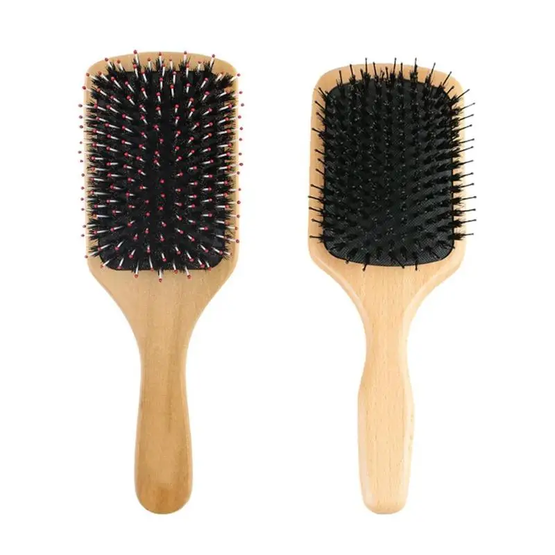 

1pc Anti-Static Hair Brush Boar Bristle Massage Air Cushion Comb Hairdressing Tool ABS Handle Hair Brush