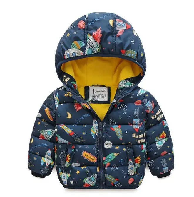 

66 Wholesale 2017 New Winter Fashion Boys Parkas Hooded Print Boys Coats Zipper Kids Outerwear Children Clothes Supplier Lots