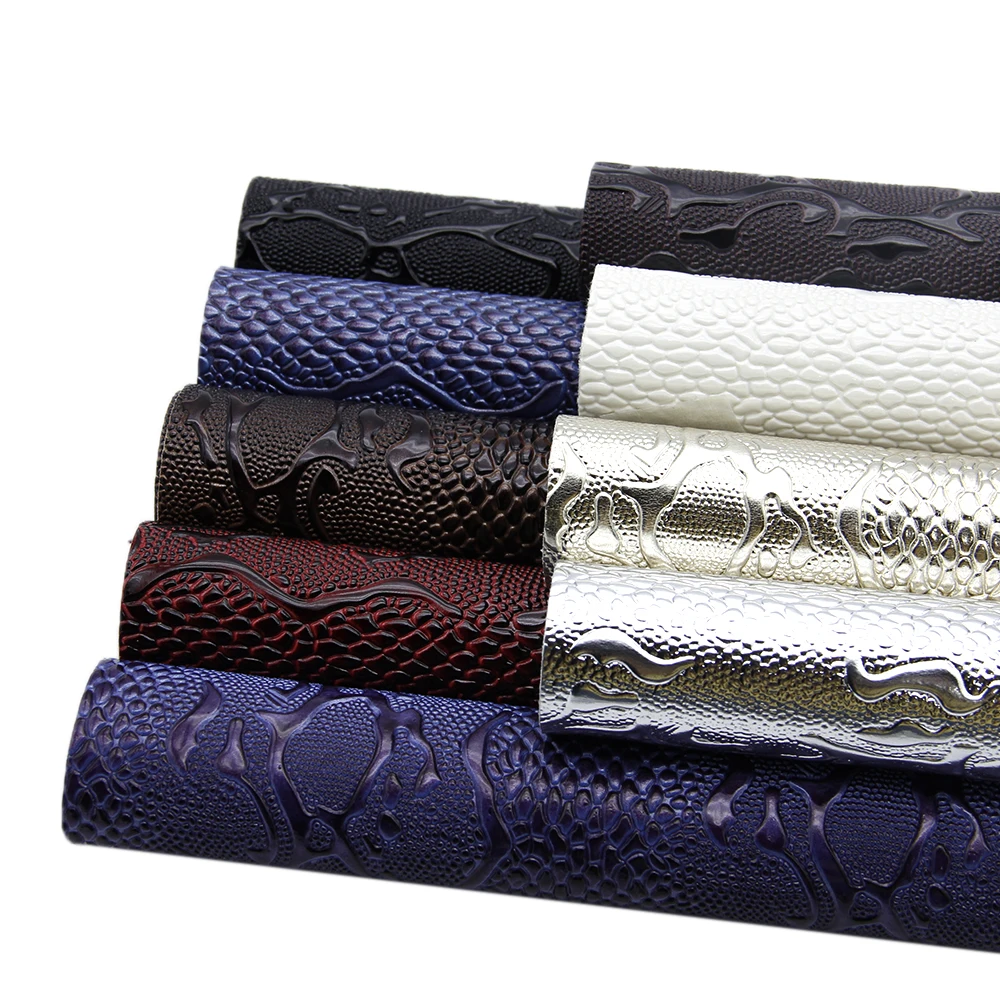 

David accessories 9pcs/set 20*34cm Snake Bump Texture Faux Synthetic Leather Fabric For DIY Bag Shoes Hademade Crafts,1Yc6621