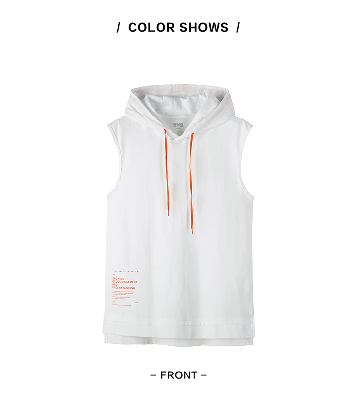 SEMIR жилет мужской 2019 Летний Новый спортивный жилет с капюшоном с принтом мужской жилет без рукавов жилет