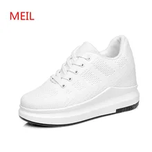 Белые черные кроссовки; женская летняя обувь на платформе и каблуке; женская обувь на плоской подошве; удобная женская обувь на плоской подошве