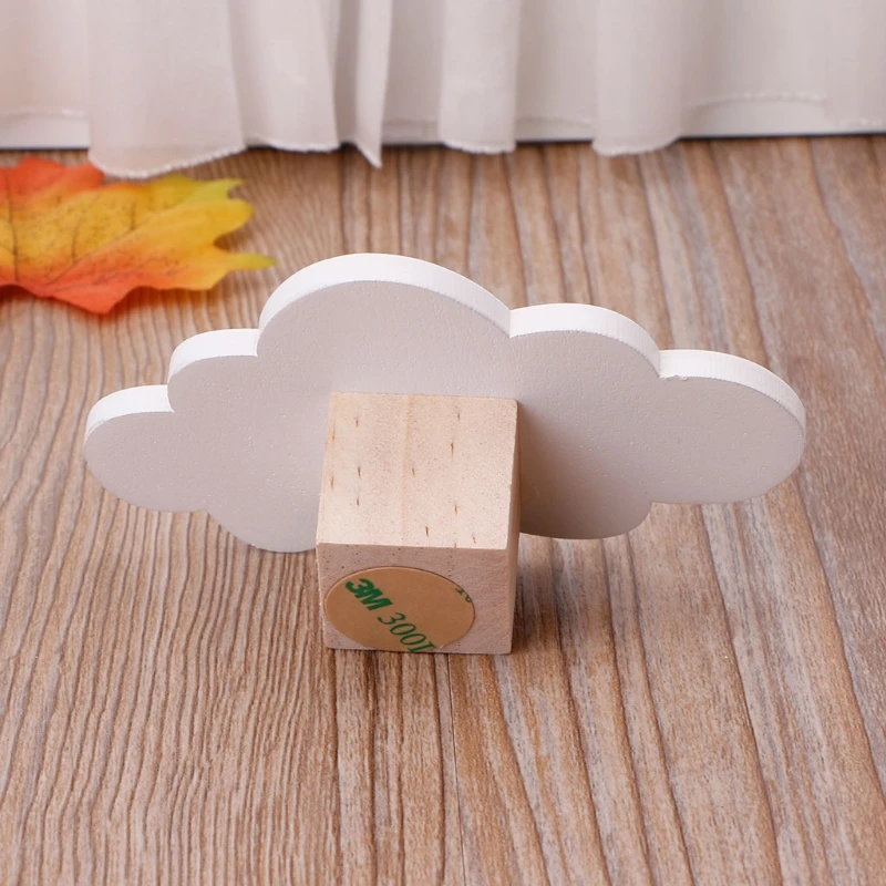 Милые крючки в форме облаков деревянная вешалка настенная декоративная детская спальня Подвеска