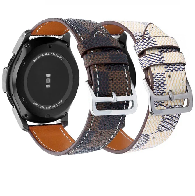 Luxury 22mm Watcbands Replacement Leather loop Band For Samsung Gear S3 Frontier Classic Strap |