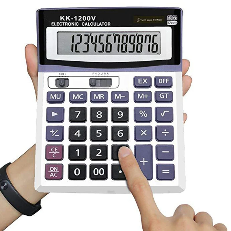 

New Standard Function Desktop Electronic Calculator 12 Digits Large Display Battery Power For School Office stationery set