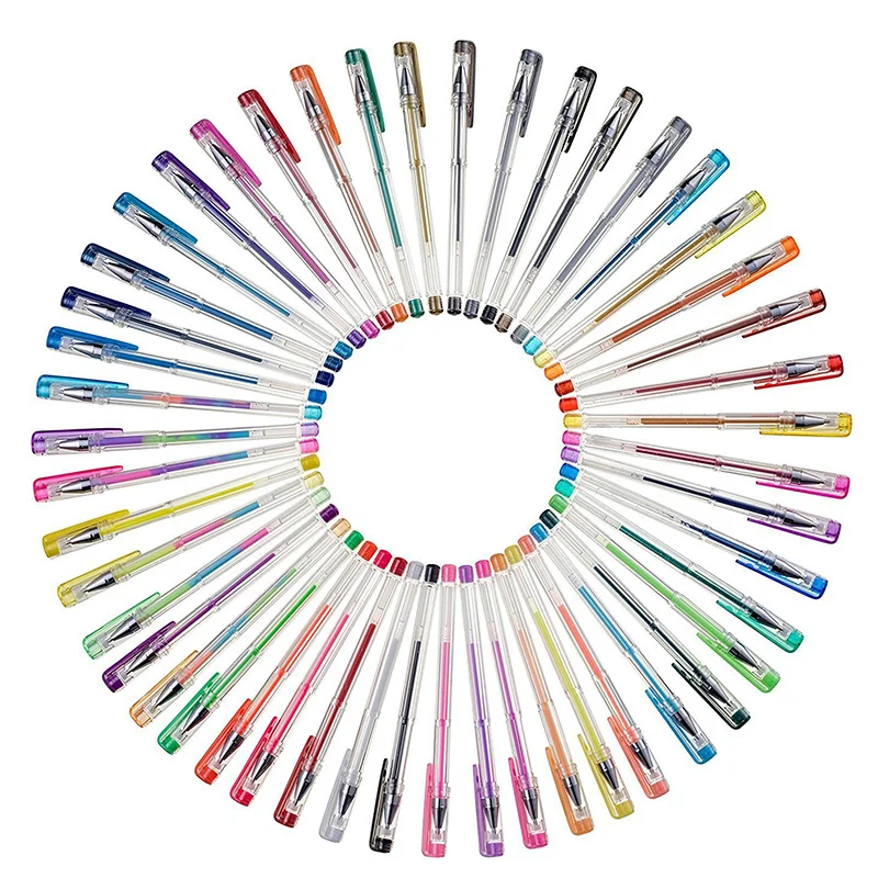 

48/60-Colors Gel Ink Pens Writing School Stationery Neon Pastel Sketch Drawing New Arrivals