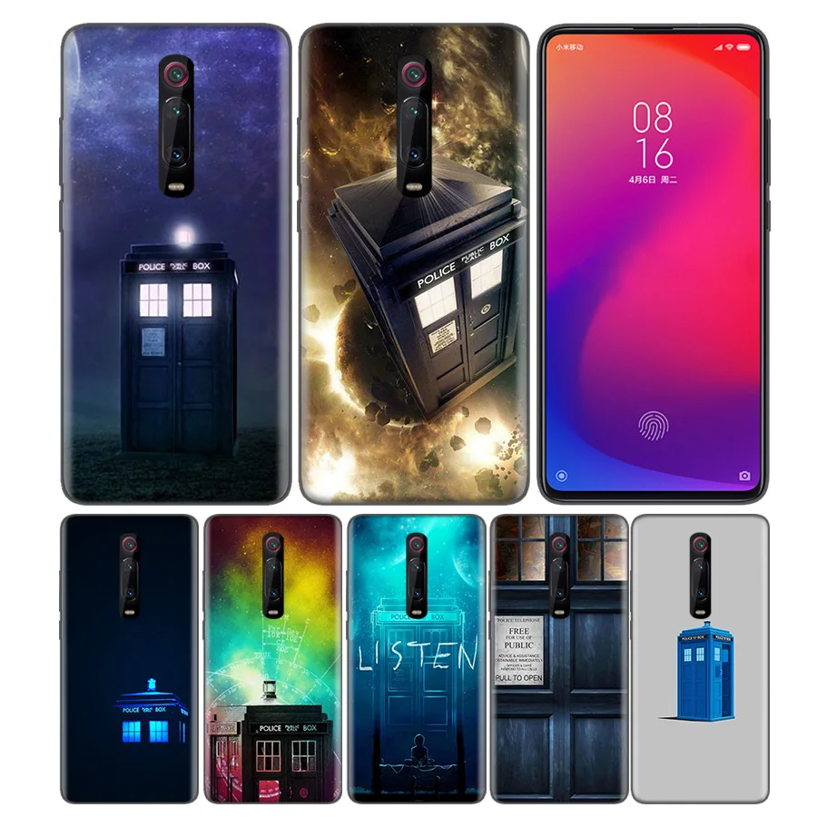 Черный резиновый мягкий силиконовый чехол для Redmi 7A Note 7 6 7 S Y3 K20 Pro Core Shell Tardis Box Doctor Who