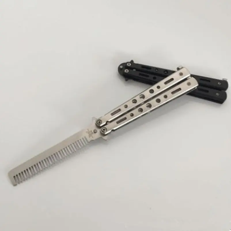 

Stainless Steel Practice Butterfly In Knife Training Folding Knife Dull Tool Practice Knife Comb Tool