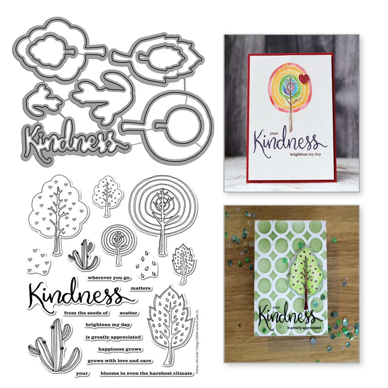 

Eastshape Tree Metal Cutting Dies Cactus Clear Stamps Plant Scrapbooking For Making Cards Decorative Embossing Crafts Stencils