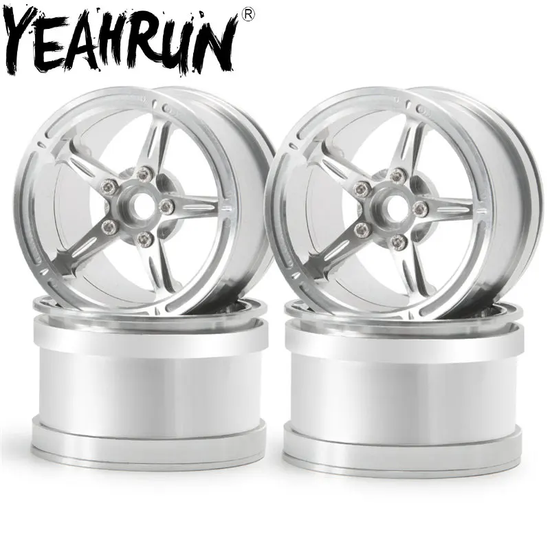 YEAHRUN 2 дюймовый металлический обод для колеса Beadlock серебро Rc автомобиль Рейф 90048