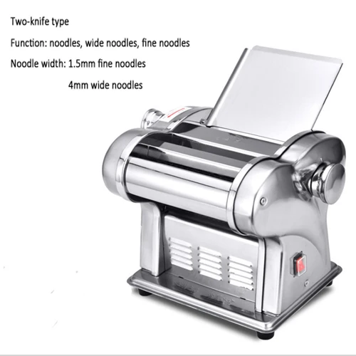 Аппарат для изготовления лапши автоматический коммерческий из нержавеющей стали Clectric спагетница машина для производства теста для пельменей 220 В - Цвет: two knife type
