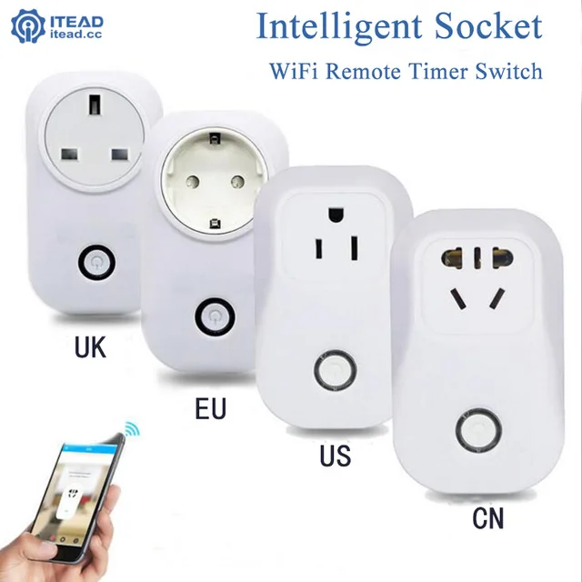 Sonoff S20 EU UK US Plug Wifi Power Socket Switch Wireless APP Remote