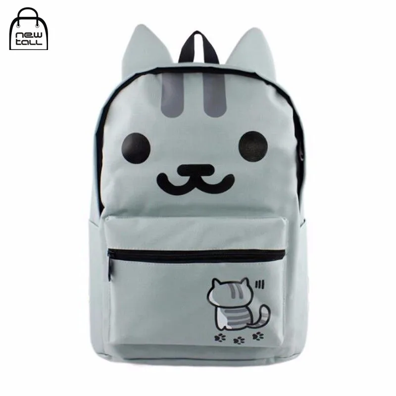 Newtall Anime Neko Atsume Cute Cat Cartoon Backpack Women Satchel Canvas School Shoulder Bag Man Gift Collection New Fashion Newtall Anime Neko Atsume Cute Cat Cartoon Backpack Women Satchel Canvas School Shoulder Bag Man Gift Collection New Fashion