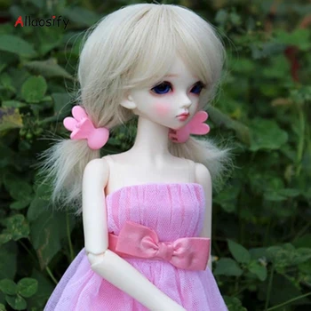 

Allaosify BJD wig bjd doll SD wig doll wig Small plait whiteshort hair high temperature1/3 1/4 1/6 Buy one get one free bjd hair