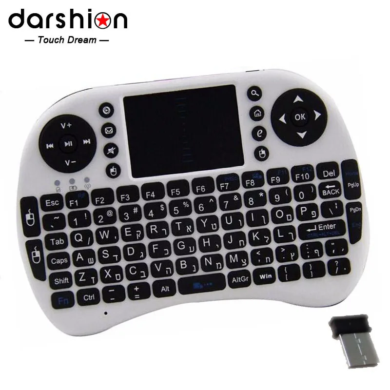 HEBREW keyboard Mini keyboard for PAD and mobile phone wireless USB 2 4G keyboard lithium battery