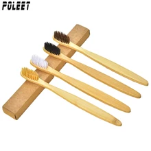 5000 шт персональный экологичный Бамбук Зубная щетка из древесного угля для здоровья полости рта низкоуглеродистой средней мягкости щетины